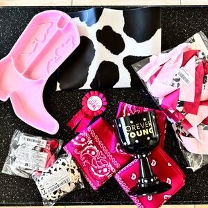Pink Cowgirl Birthday Party set Decor